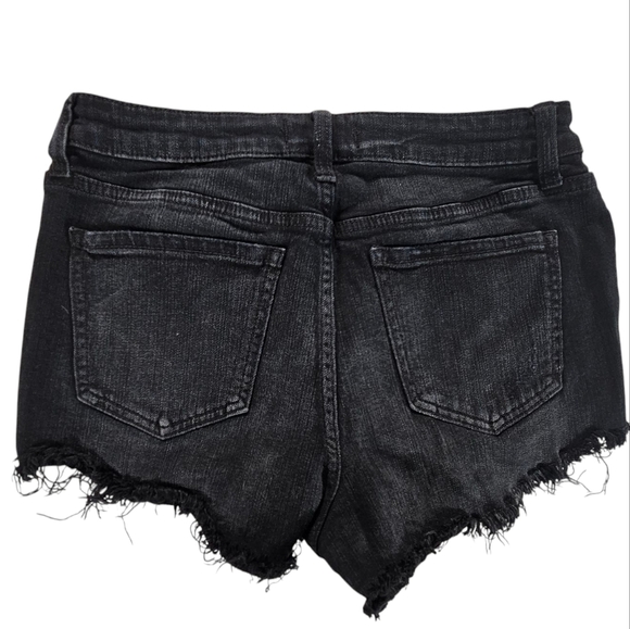 Studio Blue Black Jean Shorts with Distressed Details Size 29 - Picture 2 of 5